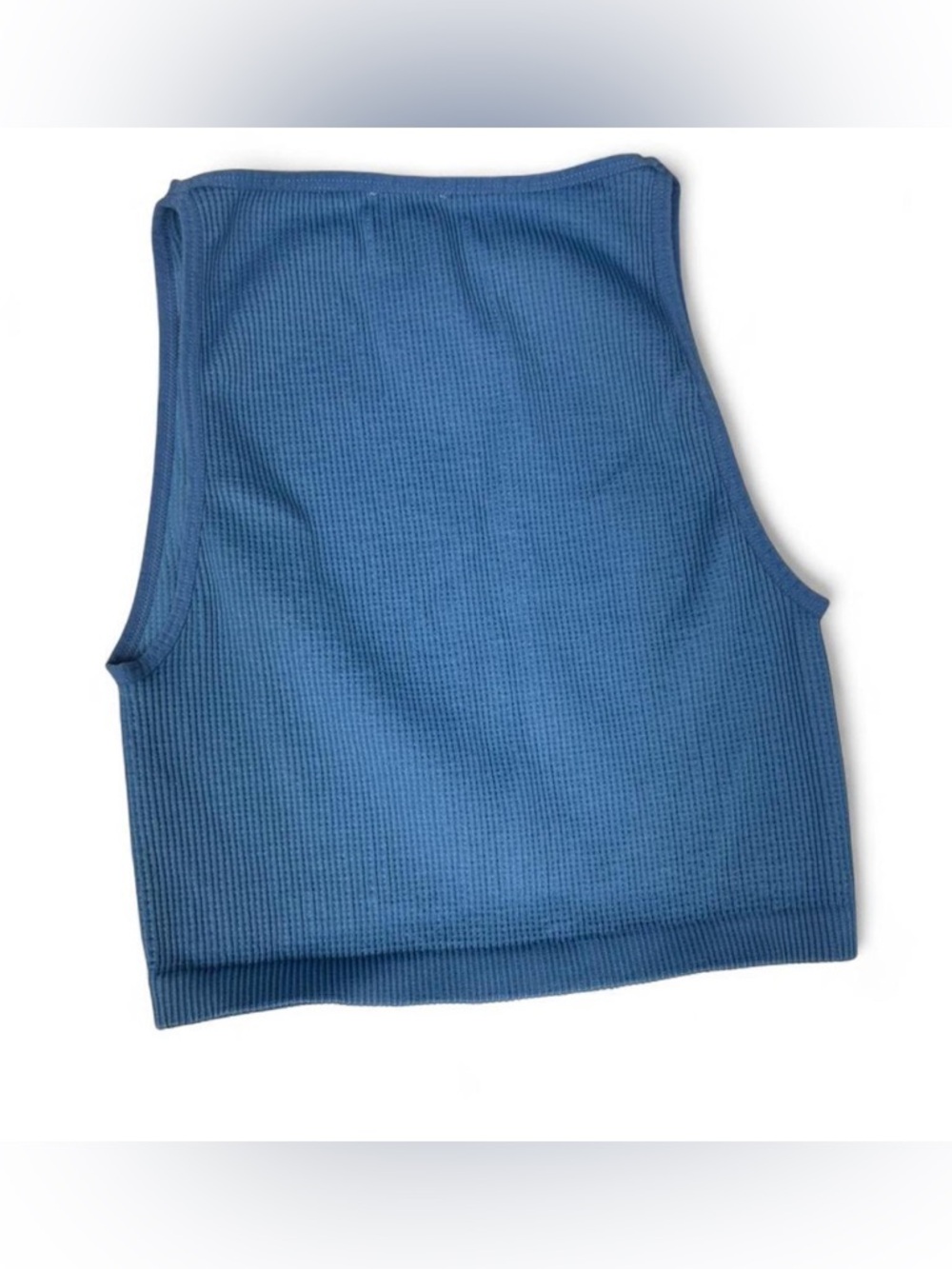 Blue Ribbed Tank Top - Picture 2 of 2
